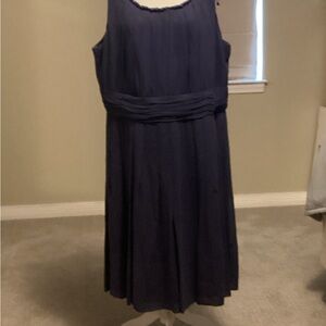 Donna Ricco Midnight Blue Midi Dress
